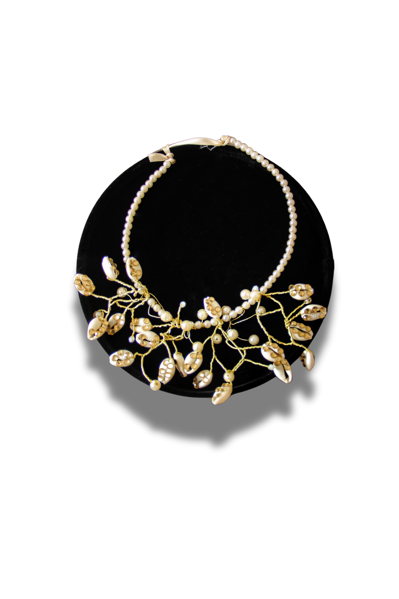 GOLD – Bijou de tête perlé | Collection Strass & Cauries