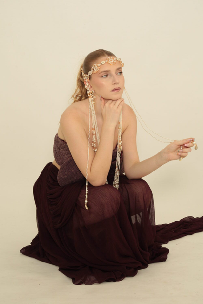 Mira - bijoux de tête et boucle d'oreille