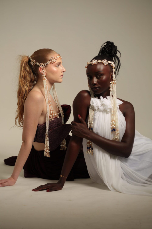Mira - bijoux de tête et boucle d'oreille