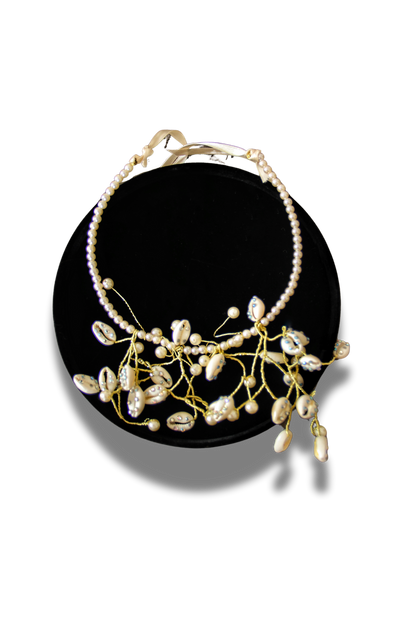 SKY – Bijou de tête perlé | Collection Strass & Cauries