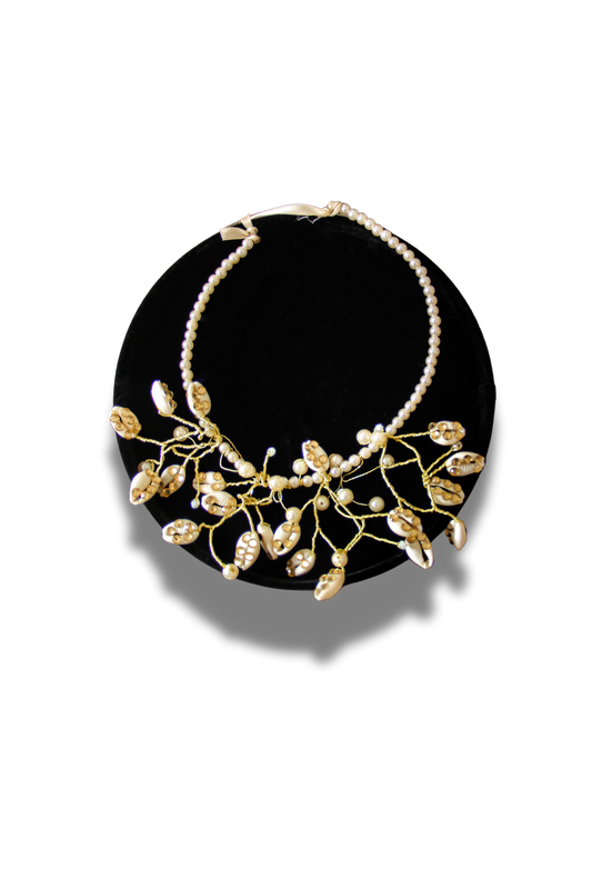 GOLD – Bijou de tête perlé | Collection Strass & Cauries