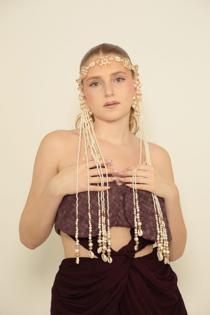 Mira - bijoux de tête et boucle d'oreille
